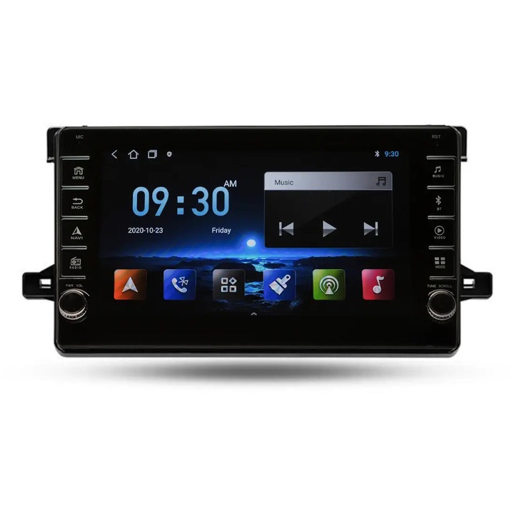 Navigatie AUTONAV Android GPS Dedicata Toyota Prius 2015-2020, Model PRO Memorie 64GB Stocare, 2GB RAM, Display 8" Full-Touch, WiFi, 2 x USB, Bluetooth, Quad-Core 4 * 1.8GHz, 4 * 50W Audio