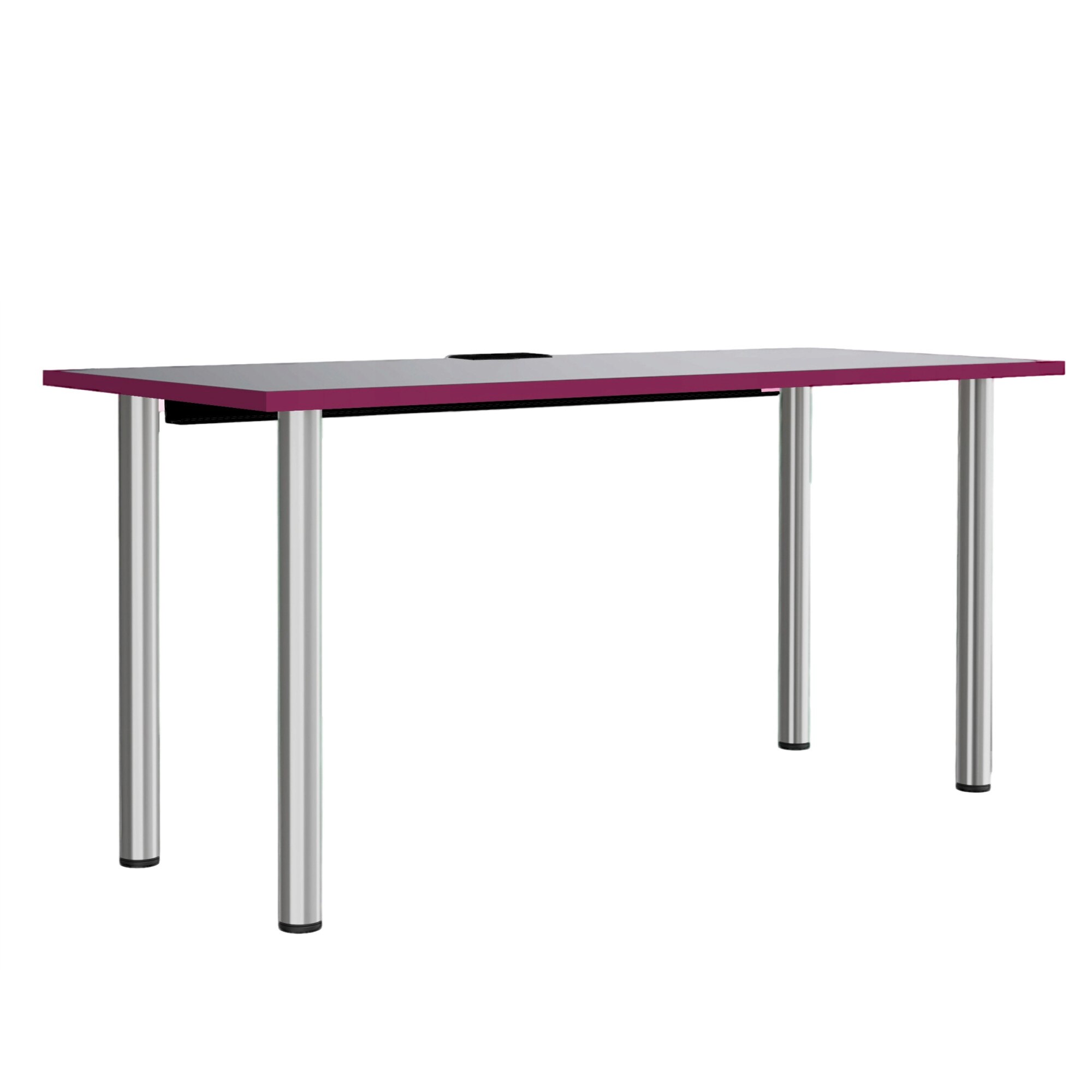 Birou gaming, LED, Aluminiu/Metal, Negru/Roz - eMAG.ro