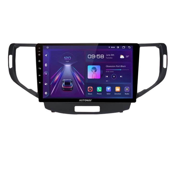 Navigatie AUTONAV Android GPS Dedicata Honda Accord 2008-2012, Model Classic, Memorie 64GB Stocare, 4GB RAM, Display 9" Full-Touch, WiFi, 2 x USB, Bluetooth, 4G, Octa-Core 8 * 1.8GHz, 4 * 50W Audio