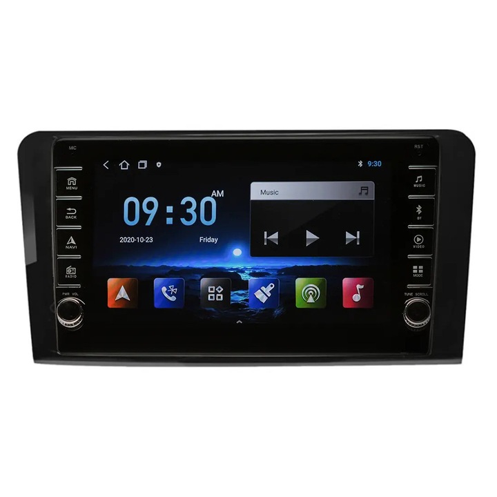 Navigatie AUTONAV Android GPS Dedicata Mercedes Clasa ML GL 2005-2012, Model PRO Memorie 128GB Stocare, 6GB DDR3 RAM, Display 8" Full-Touch, WiFi, 2 x USB, Bluetooth, 4G, Octa-Core 8 * 2.0GHz, 4 * 50W Audio