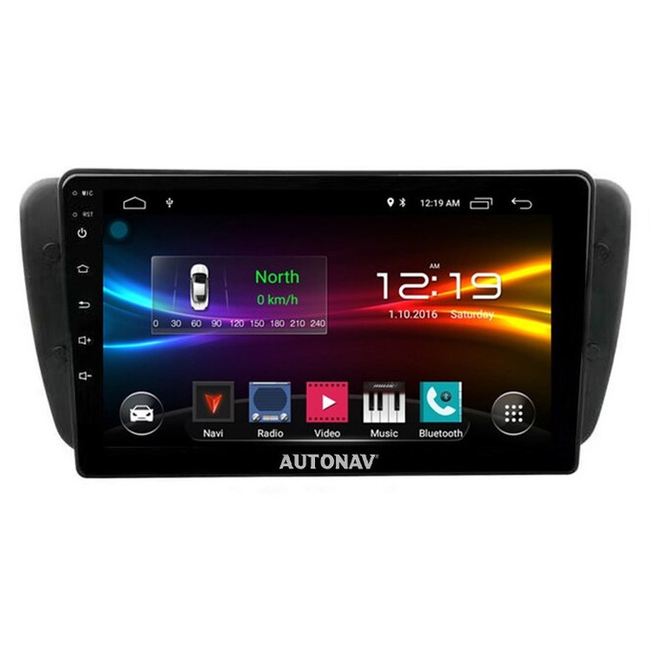 Navigatie AUTONAV Android GPS Dedicata Seat Ibiza 2008-2015, Model Classic, Memorie 64GB Stocare, 4GB DDR3 RAM, Display 9" Full-Touch, WiFi, 2 x USB, Bluetooth, 4G, Octa-Core 8 * 2.0GHz, 4 * 50W Audio