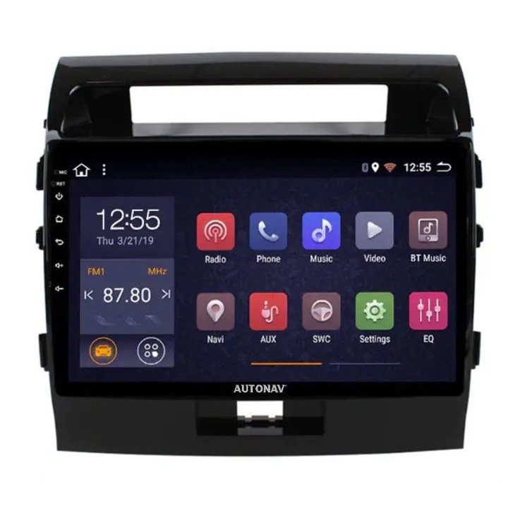 Navigatie AUTONAV Android GPS Dedicata Toyota Land Cruiser 2007-2017, Model Classic, Memorie 128GB Stocare, 6GB RAM, Display 10" Full-Touch, WiFi, 2 x USB, Bluetooth, 4G, Octa-Core 8 * 1.8GHz, 4 * 50W Audio