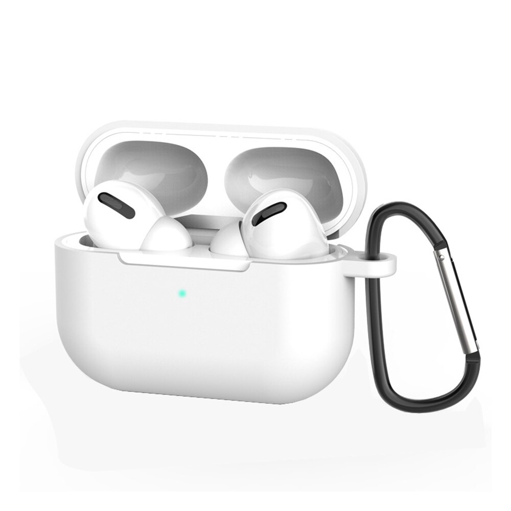 Husa casti, Silicon, SIHOiSi, Compatibila cu Apple Airpods Pro, Alb