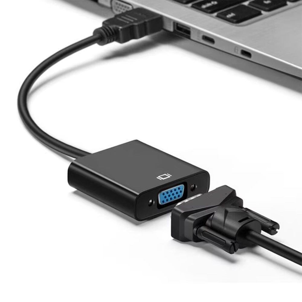 Адаптер за монитор, HDMI към VGA, 26 см, черен - eMAG.bg
