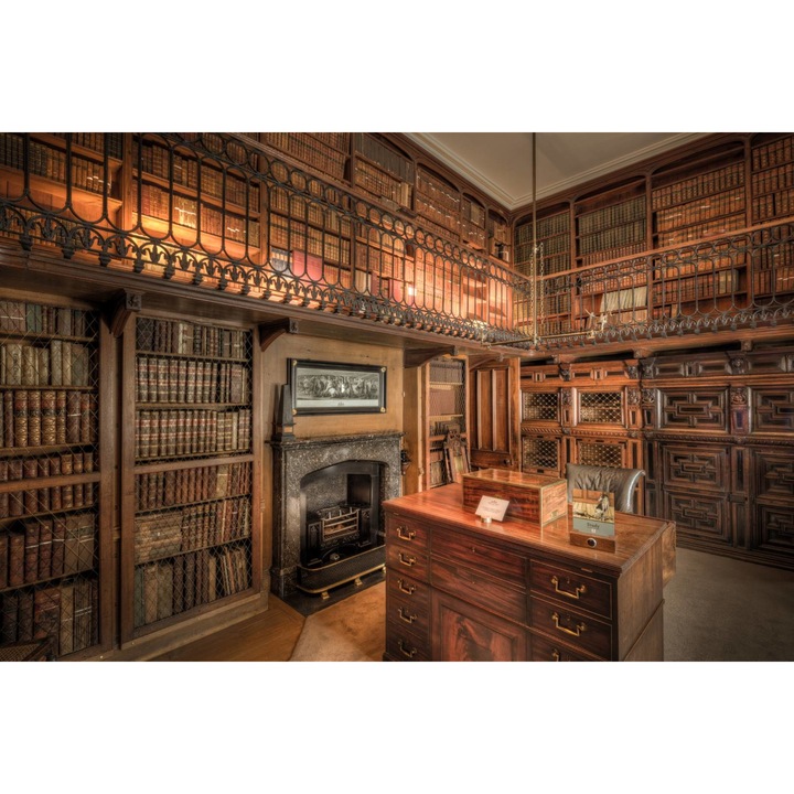 Öntapadó PVC tapéta - 3d renderelés Abstract Vintage Library, 100 x 150 cm