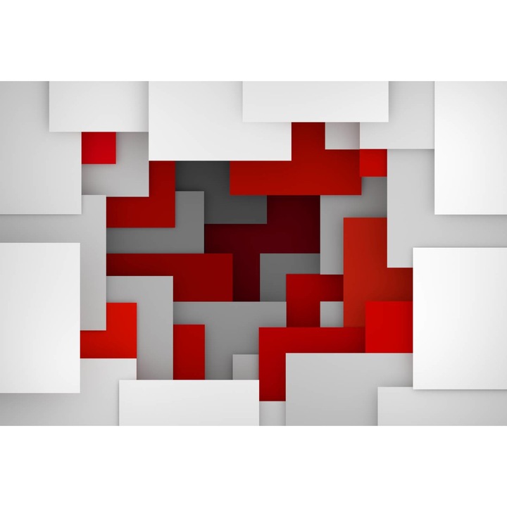 PVC öntapadó tapéta - 3d renderelés White Red, 100 x 150 cm