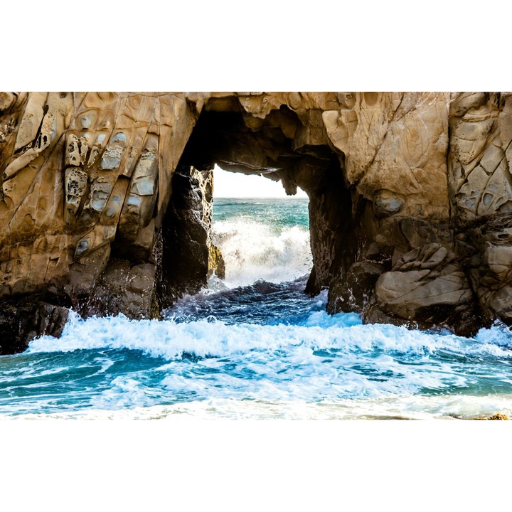 Sticker perete - Usa Din Stanca La Malul Marii, 130x80 cm