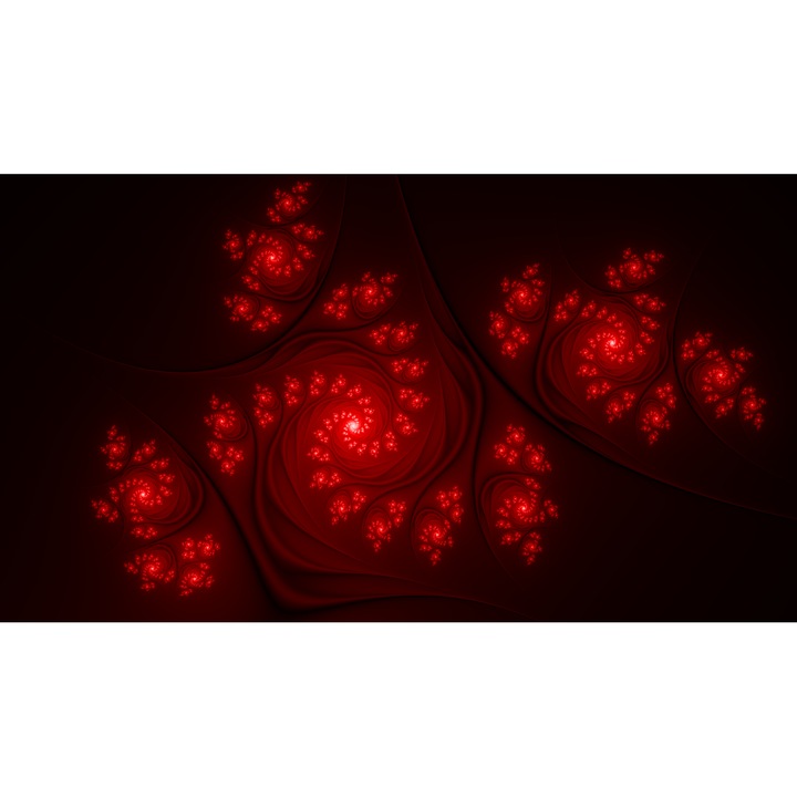 Öntapadó PVC tapéta - Abstract Red Flowers, 100 x 150 cm