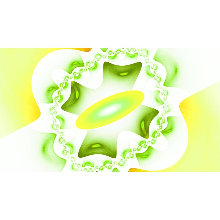 Öntapadó PVC tapéta - Absztrakt zöld és sárga formák, 100 x 150 cm