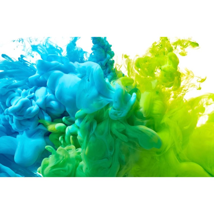 PVC öntapadó tapéta - Colored Smoke In Green and Blue Absztrakt, 100 x 150 cm