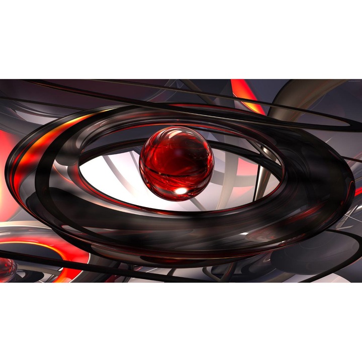 Öntapadó PVC tapéta - Abstract Red Sphere, 100 x 150 cm