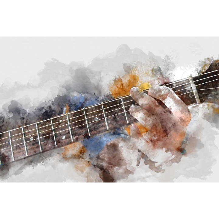 PVC öntapadó tapéta - Absztrakt gitárfestmény, 100 x 150 cm