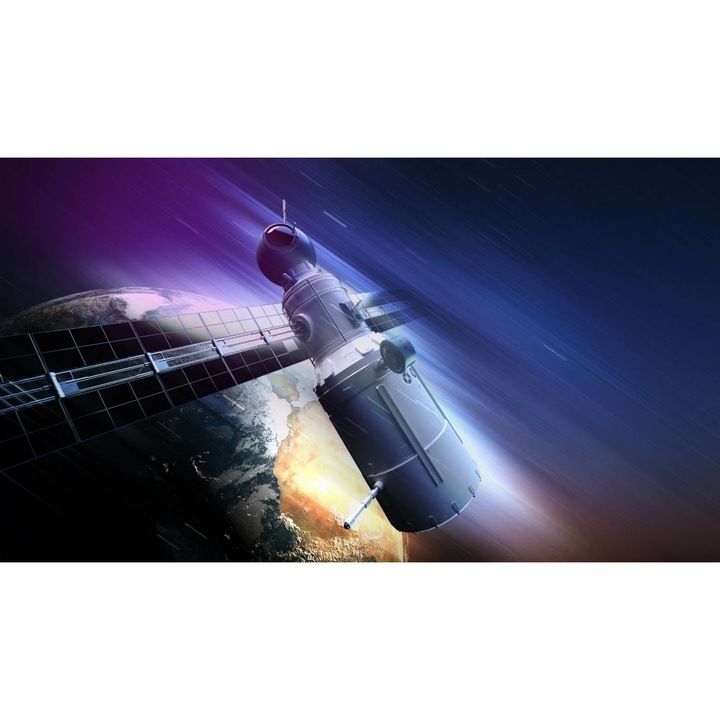 PVC öntapadó tapéta - Satellite Through Space And Earth, 100 x 150 cm