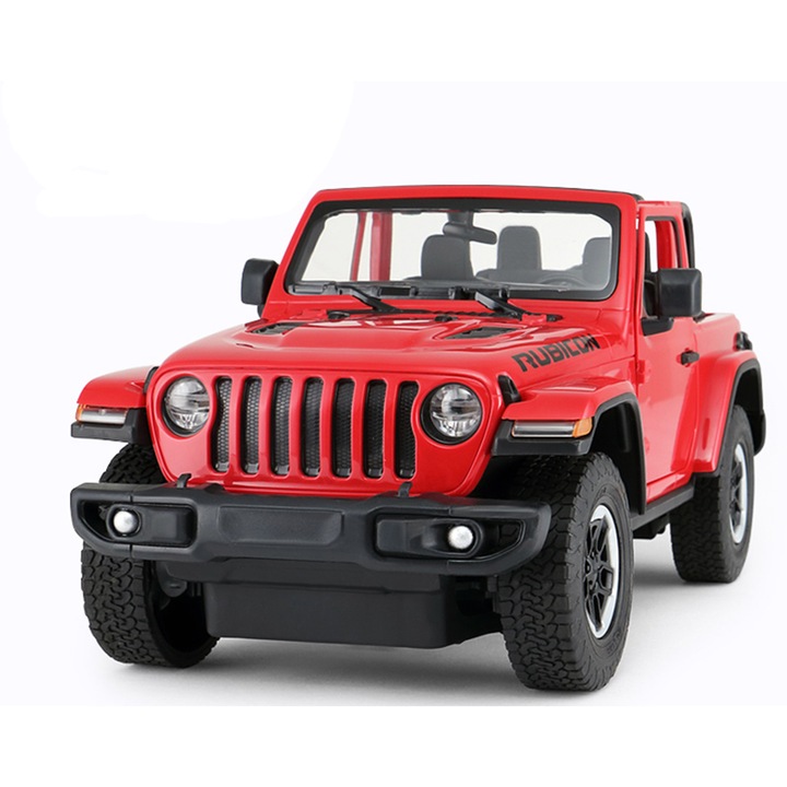 Modell autó, ötvözet/műanyag/gumi, Jeep modell, piros