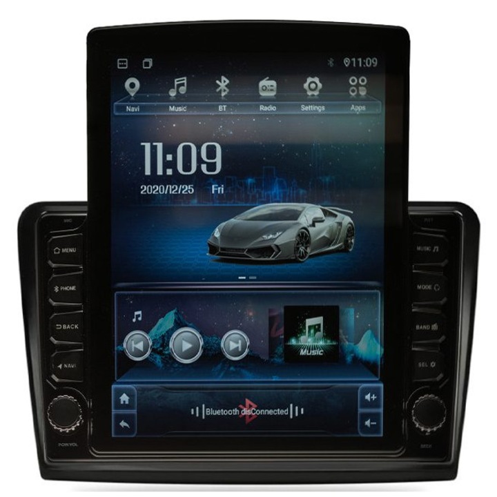 Navigatie AUTONAV Android GPS Dedicata Skoda Superb 2 2013-2015, Model XPERT Memorie 64GB Stocare, 2GB DDR3 RAM, Display Vertical Stil Tesla 10" Full-Touch, WiFi, 2 x USB, Bluetooth, Quad-Core 4 * 1.3GHz, 4 * 50W Audio