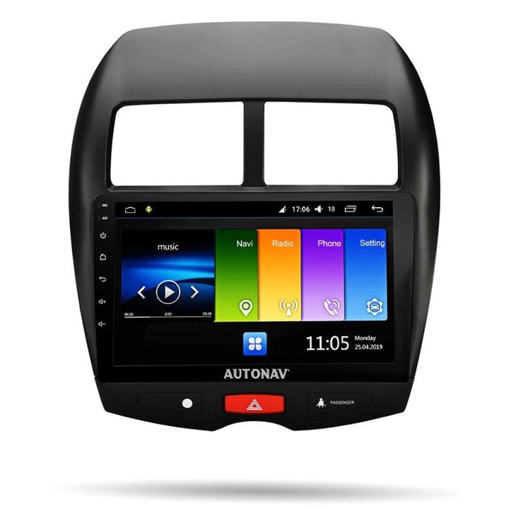 Navigatie AUTONAV Android GPS Dedicata Mitsubishi ASX 2010+ si Peugeot 4008 2012-2017, Model Classic, Memorie 128GB Stocare, 6GB DDR3 RAM, Display 10" Full-Touch, WiFi, 2 x USB, Bluetooth, 4G, Octa-Core 8 * 1.8GHz, 4 * 50W Audio