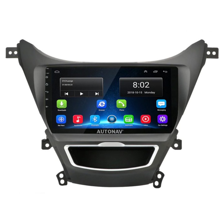 Navigatie AUTONAV Android GPS Dedicata Hyundai Elantra 2013-2015, Model Classic, Memorie 64GB Stocare, 2GB RAM, Display 9" Full-Touch, WiFi, 2 x USB, Bluetooth, Quad-Core 4 * 1.8GHz, 4 * 50W Audio