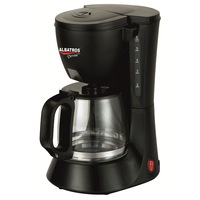Filtru de cafea Albatros Verona Black, 600 W, 0.6 l, Capacitate 6 cesti, Filtru permanent inclus, Supapa antipicurare, Negru