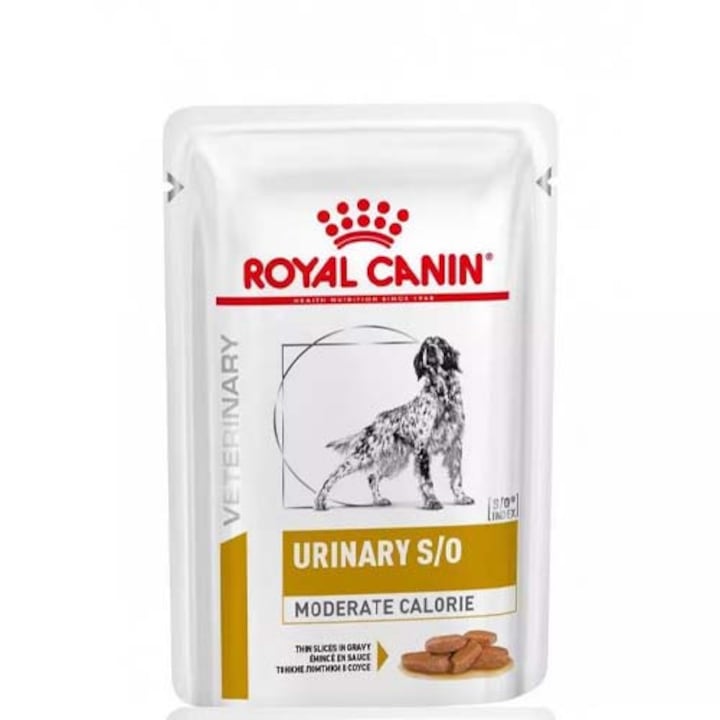 Royal Canin Vhn Urinary S/O Dog Mod Cal alutasak 100g -nedves eledel túlsúlyos kutyáknak, csökkenti a struvitkövek képződését
