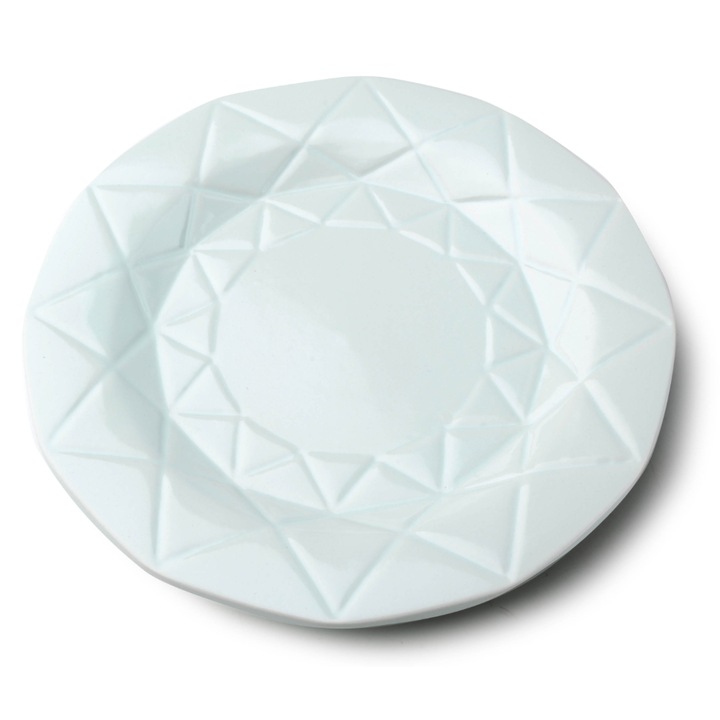 Mondex, Dekoratív tányér, fehér, mintás mondex_001ZE2, Kerámia, 24 cm