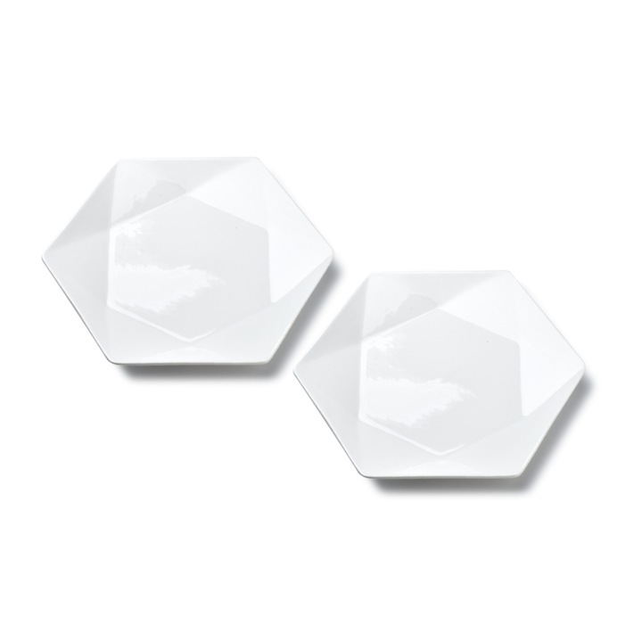 Mondex, Tányér szett, 2 darab, mondex_002HB2, Porcelán, 24,5 x 21 cm