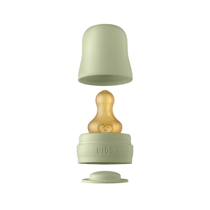 Set anti-colici pentru biberoane de sticla BIBS, Sage