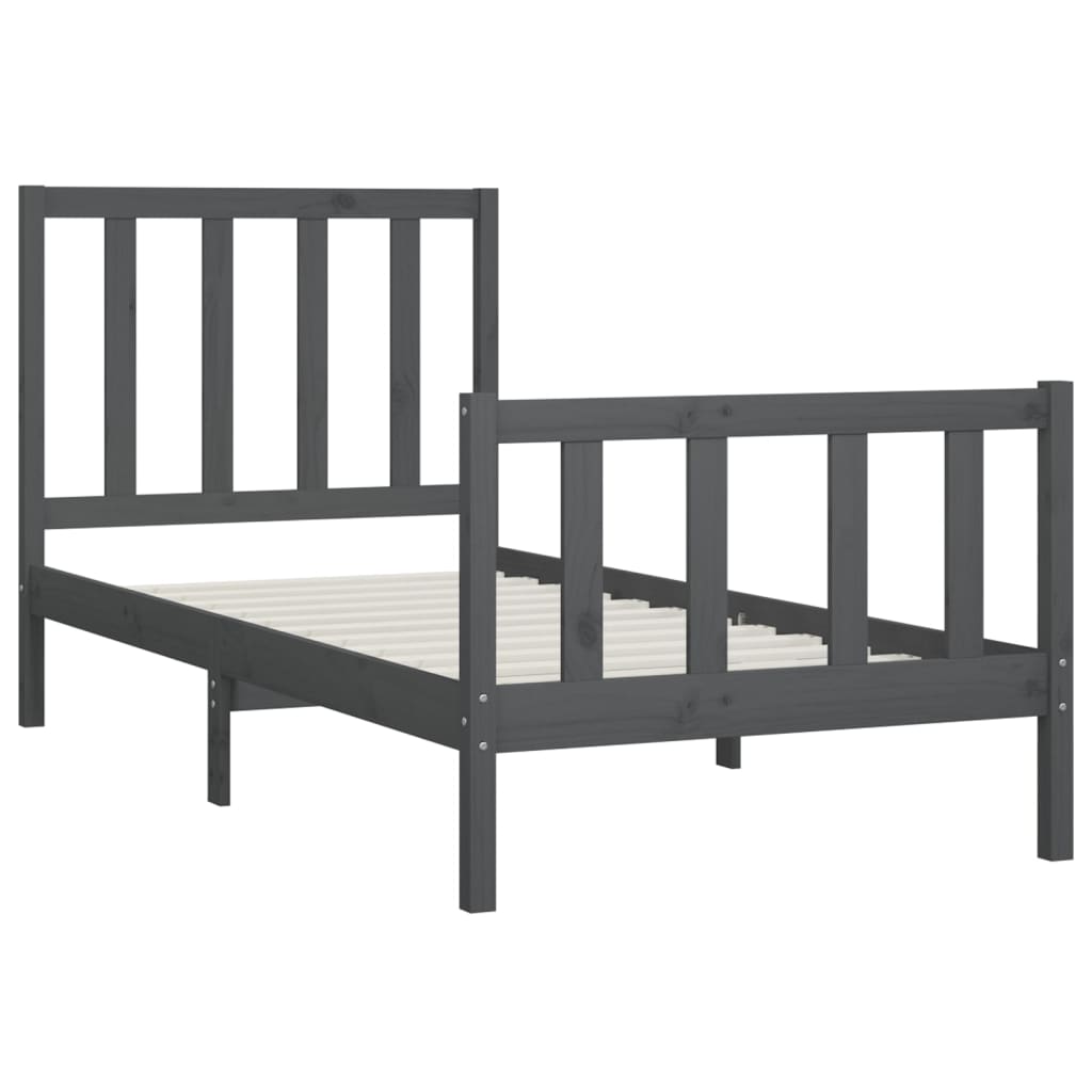 Cadru De Pat Gri 90x200 Cm Adulti Copii Lemn Masiv 205 5 X 96 X 100 cadru-de-pat-gri-90x200-cm-adulti-copii-lemn-masiv-205-5-x-96-x-100