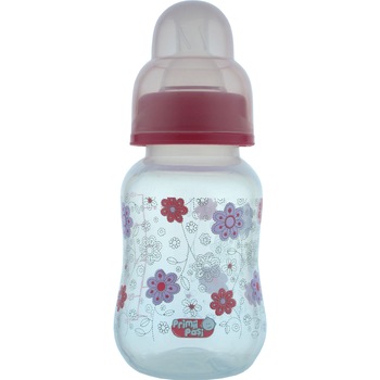 Biberon Primii Pasi Polipropilena Ergonomic, 125 ml, Rosu Biberon Primii Pasi Polipropilena Ergonomic, 125 ml, Rosu