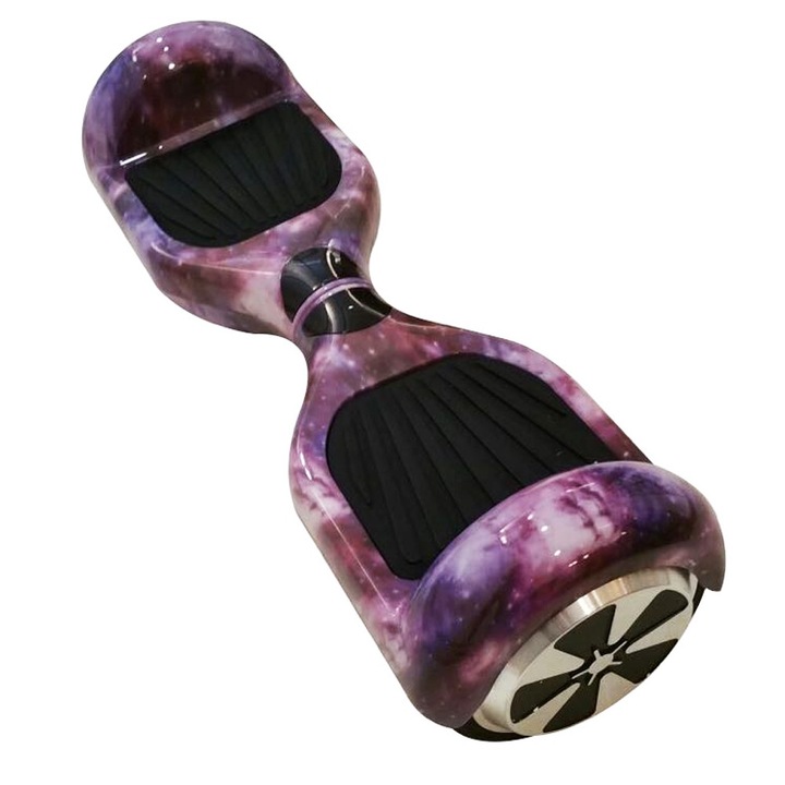 Електрически самобалансиращ скутер Hoverboard Colorful Cloud, Гуми 6.5" с дистанционно, Bluetooth и сак, Мощност 2 x 350W, звездно небе