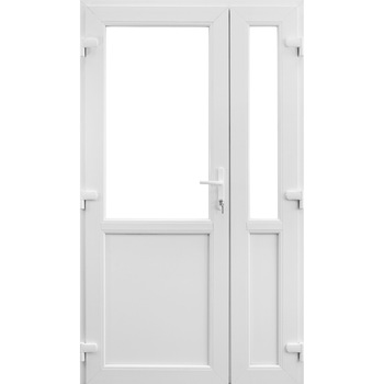 Usa pvc intrare,120x205 cm, 2/3 sticla, alba, stanga Usa pvc intrare,120x205 cm, 2/3 sticla, alba, stanga