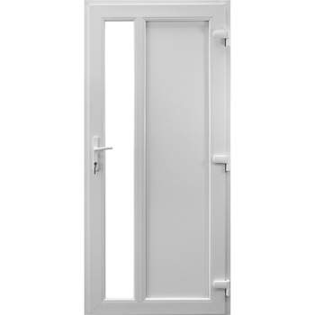 Usa pvc intrare rhodos, 96x205 cm, alba, deschidere dreapta Usa pvc intrare rhodos, 96x205 cm, alba, deschidere dreapta