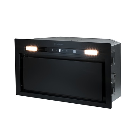 Hota incorporabila Turbionaire Thea 50 RCB, Negru, 800 mc/h, Clasa A+, Motor brushless, Control prin Gesturi si Touch, Telecomanda, Iluminare LED 4000K, Aspiratie perimetrala, 3 viteze + Boost, Filtru Inox si Aluminiu in 5 straturi