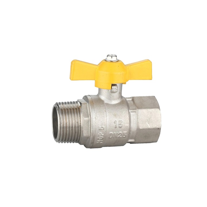 Gázszelep, 1/2 FI-FE sárgaréz, Raulconstruct