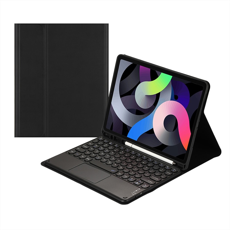 Husa tableta cu tastatura, Piele ecologica, 10.4'', Compatibila cu Samsung Galaxy S6 Lite, Negru
