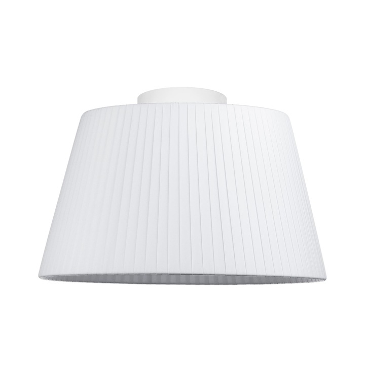 Plafoniera de design cu 1 lumina, Sotto Luce Kami, tesatura alba, baza alba,1 x E27, diam. 36 cm