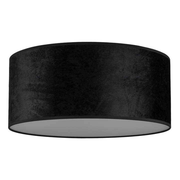 Plafoniera eleganta cu 3 lumini, Sotto Luce Mizu, catifea neagra, baza neagra,3 x E27, diam. 45 cm