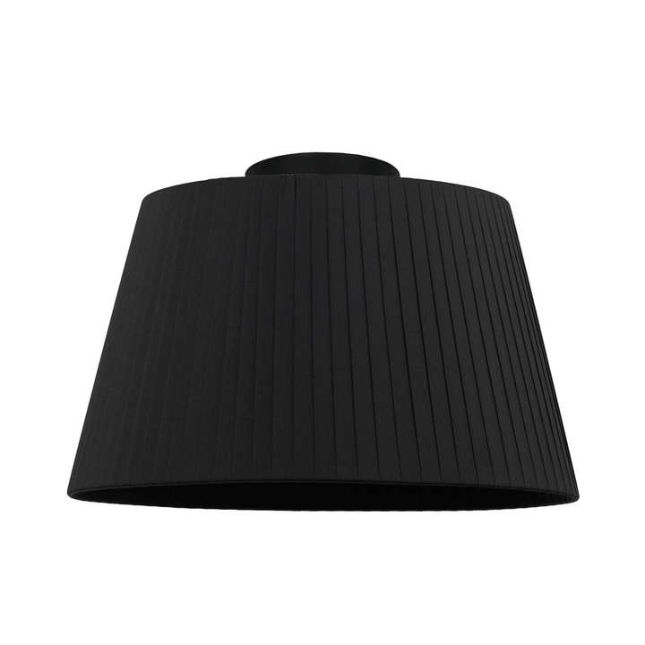 Plafoniera de design cu 1 lumina, Sotto Luce Kami, tesatura neagra, baza neagra,1 x E27, diam. 36 cm