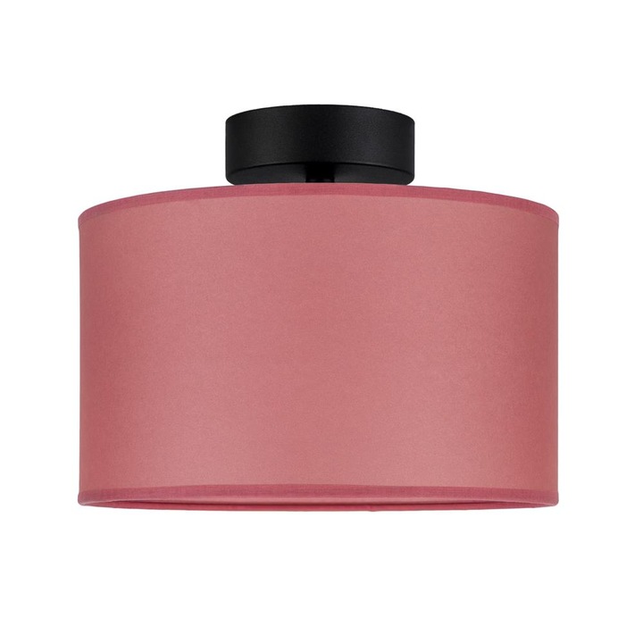 Plafoniera translucida cu 1 lumina, Sotto Luce Taiko, pergament siena arsa, baza neagra,1 x E27, diam. 25 cm