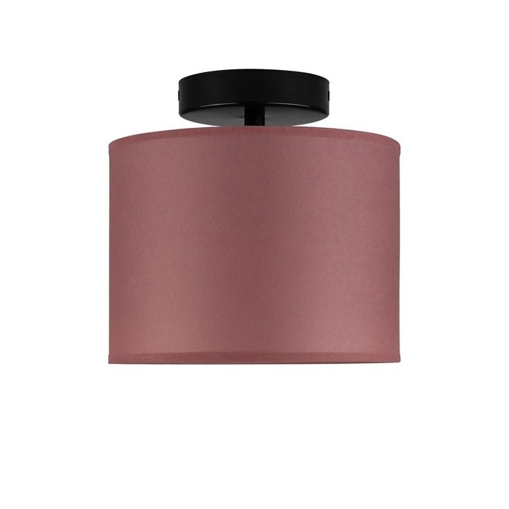 Plafoniera translucida cu 1 lumina, Sotto Luce Taiko, pergament siena arsa, baza neagra,1 x E27, diam. 20 cm