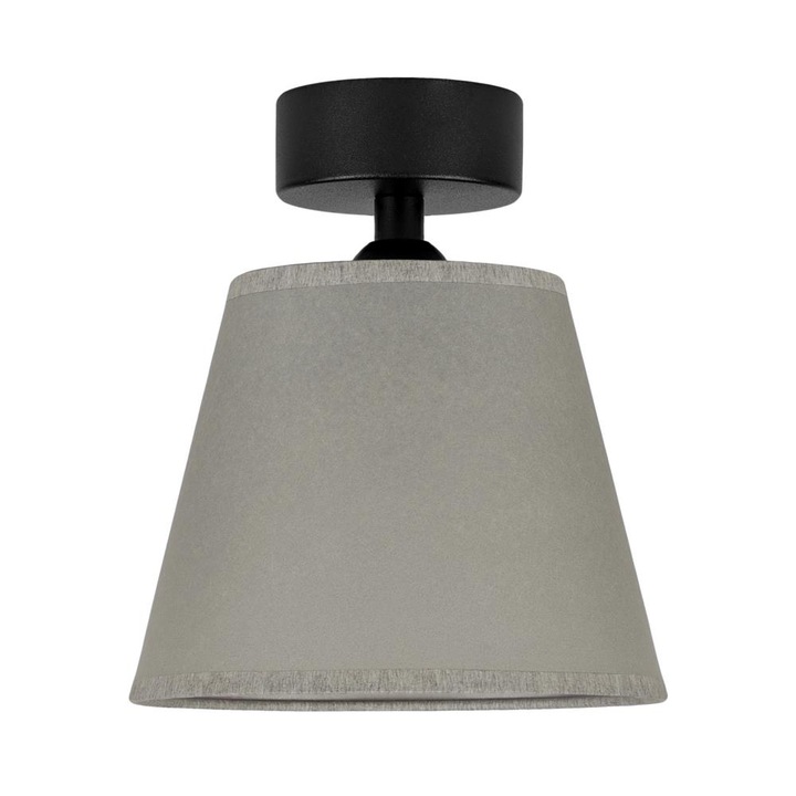 Plafoniera translucida cu 1 lumina, Sotto Luce Iro, pergament verde kaki, baza neagra,1 x E27, diam. 16 cm