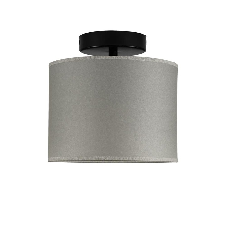 Plafoniera translucida 1 lumina, Sotto Luce Taiko, pergament verde kaki, baza neagra,1 x E27, diam. 20 cm