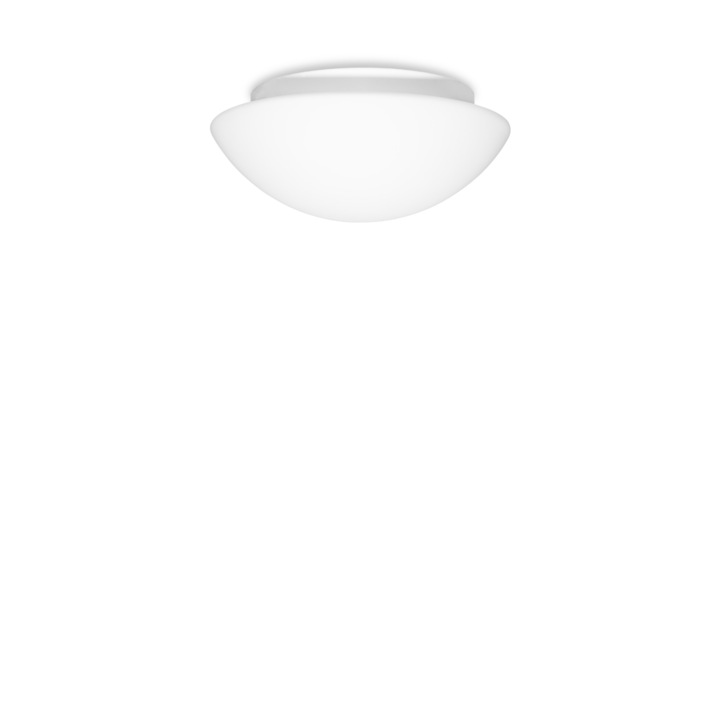 Plafoniera moderna cu 1 lumina, Sotto Luce Mato, sticla opal mata, baza alba,1 x E27, diam. 25 cm