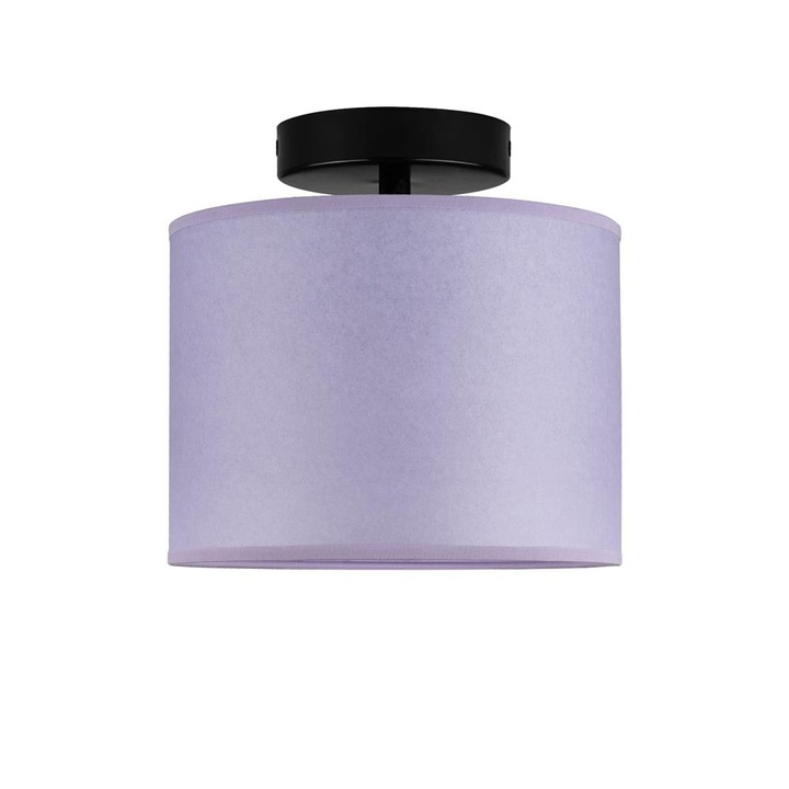 Plafoniera translucida cu 1 lumina, Sotto Luce Taiko, pergament liliachiu pal, baza neagra,1 x E27, diam. 20 cm