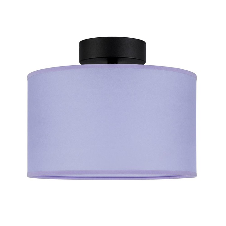 Plafoniera translucida cu 1 lumina, Sotto Luce Taiko, pergament liliachiu pal, baza neagra,1 x E27, diam. 25 cm