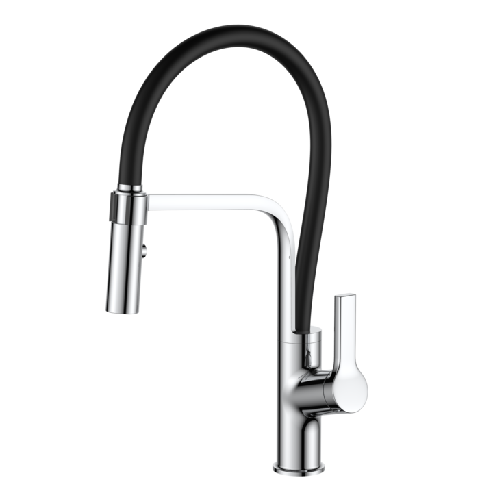 Смесител за кухня с гъвкаво силиконово гърло TruInterior Curved Premium Chrome