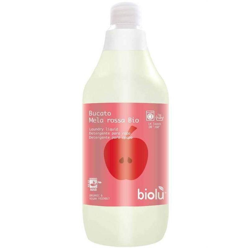 Detergent Lichid pentru Rufe Albe si Colorate cu Mere Rosii Bio 1 litru Biolu