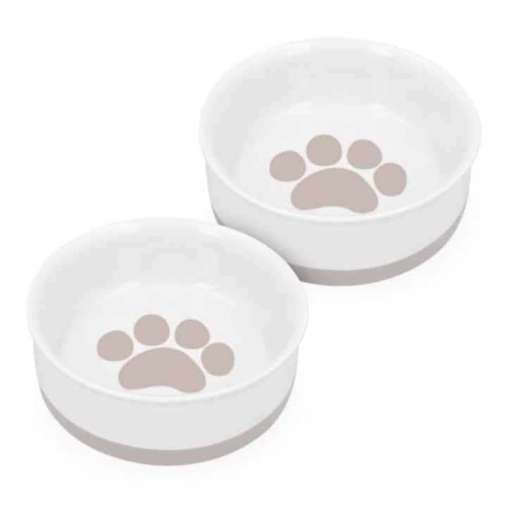 2 db-os Navaris porcelán tálka macskáknak, 400 ml, barna, 48520.02.10