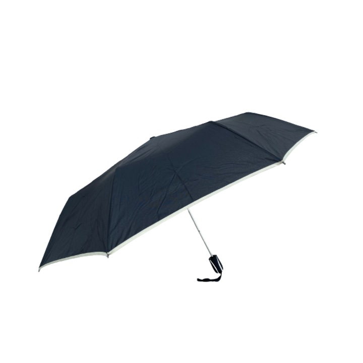 Umbrela dama, pliabila, antivant, negru, Ø90 cm