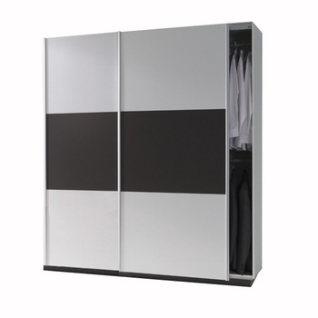 Dulap Mat, Alb / Grafit, 219 x 204 x 63 cm Dulap Mat, Alb / Grafit, 219 x 204 x 63 cm