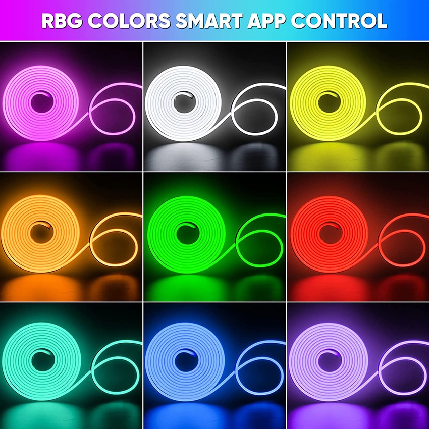 Banda LED, Bluetooth, 12 V, RGB, Flexibila, IP65, 3 m, Alb - eMAG.ro